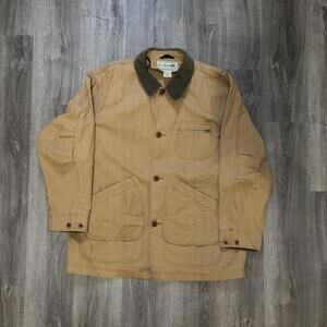 Vintage L.L Bean Tan Canvas Chore Lined jacket